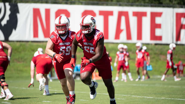 Tyrone Riley at practice